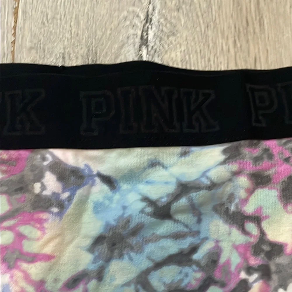 Pink Victoria Secret Tie Dye and Pink Lace Trim Panties